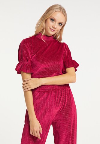 myMo at night Shirt in Rot: Vorderseite