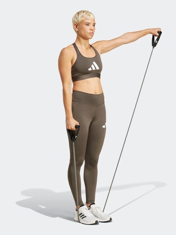 ADIDAS PERFORMANCE Skinny Sporthose 'Essentials' in Grün