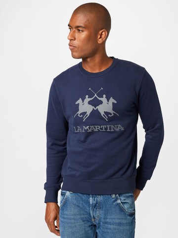 Sweat-shirt La Martina en bleu : devant