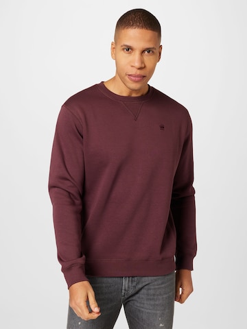 G-Star RAW - Sweatshirt 'Premium core' em vermelho: frente