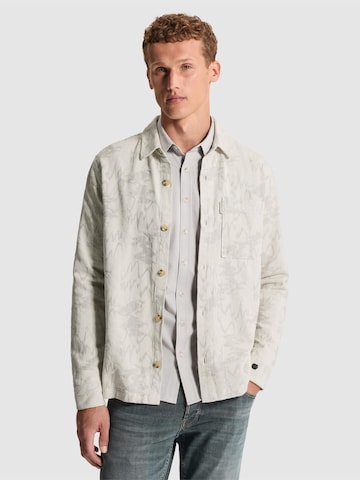 CAST IRON Regular fit Button Up Shirt 'Overshirt with jacquard pattern and button closure' in Blue: front