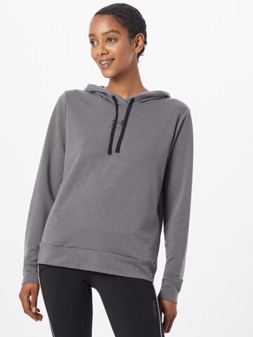 UNDER ARMOUR Sports sweatshirt 'Rival' in Grey: front