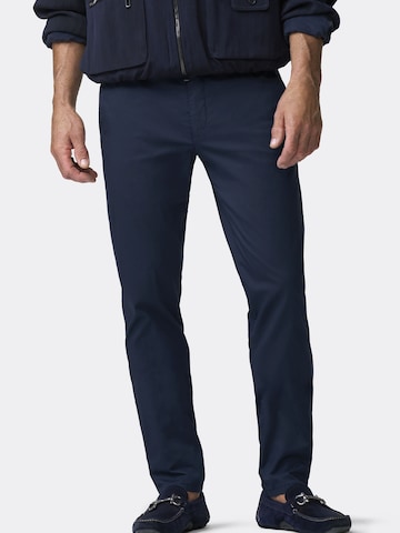 Coupe slim Pantalon chino MMX Germany en bleu : devant