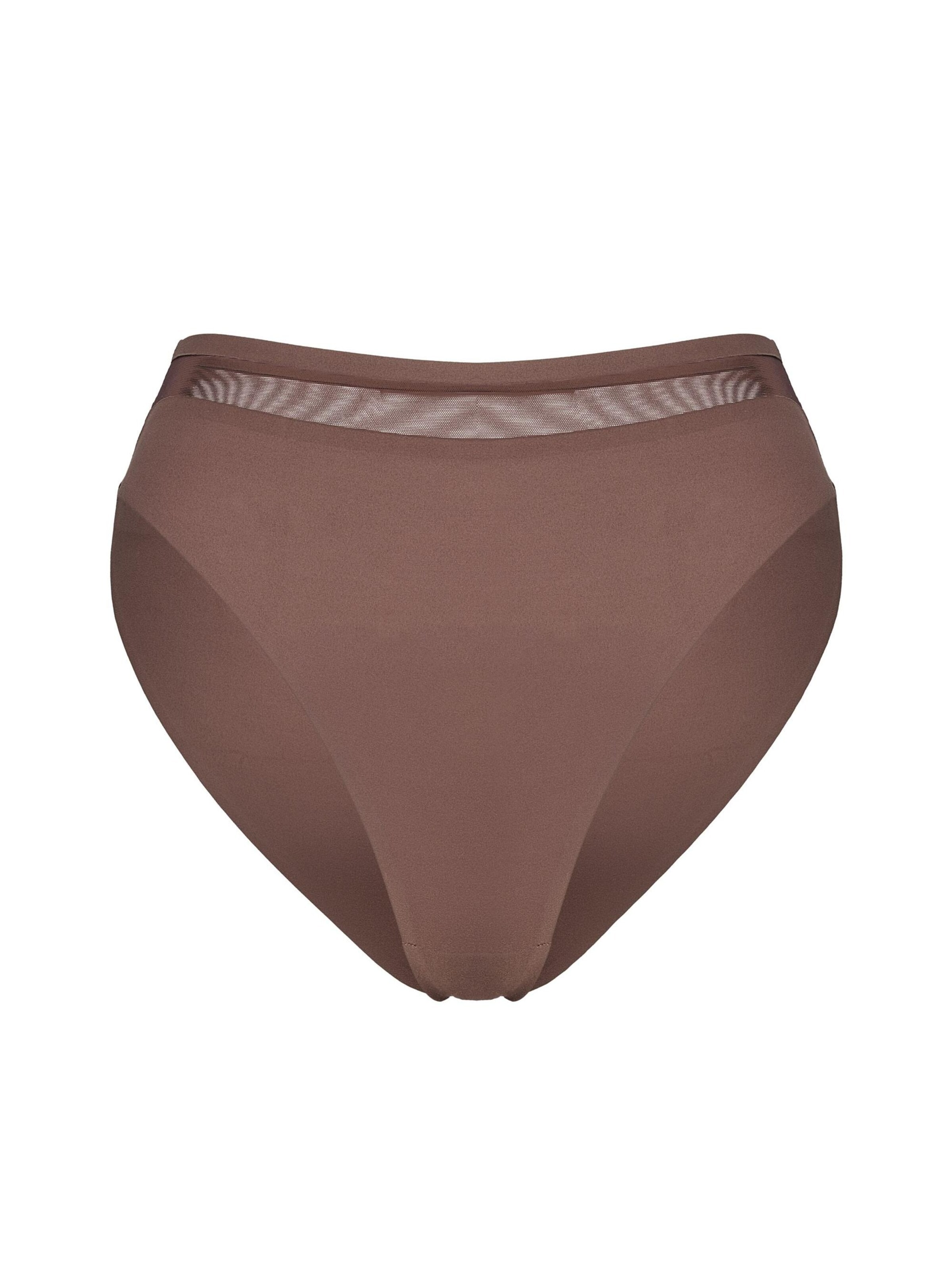 ESOTIQ - Panti 'Slip Basic, nahtlos, glatte Microfaser, transparent' en marrón: frente