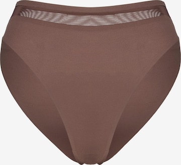 ESOTIQ - Panti 'Slip Basic, nahtlos, glatte Microfaser, transparent' en marrón: frente