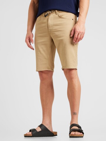 GARCIA Slimfit Broek in Beige: voorkant