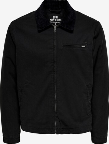 Only & SonsPrijelazna jakna 'MORE' - crna boja: prednji dio