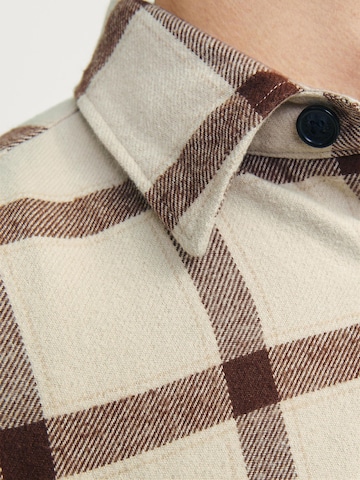 JACK & JONES Regular fit Overhemd in Beige