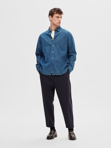 SELECTED HOMME Regular Fit Hemd in Blau