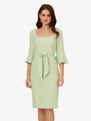 Adrianna Papell Cocktail Dress 'Bell Sleeve Tie Front Dress' in Green: front