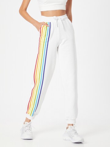 NU-IN Tapered Pants in White: front