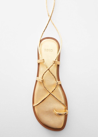 MANGO Strap Sandals 'Gozo1' in Gold