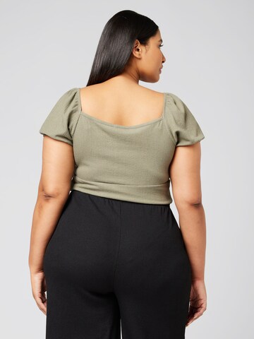 Guido Maria Kretschmer Curvy Shirt 'Georgia' in Green: back