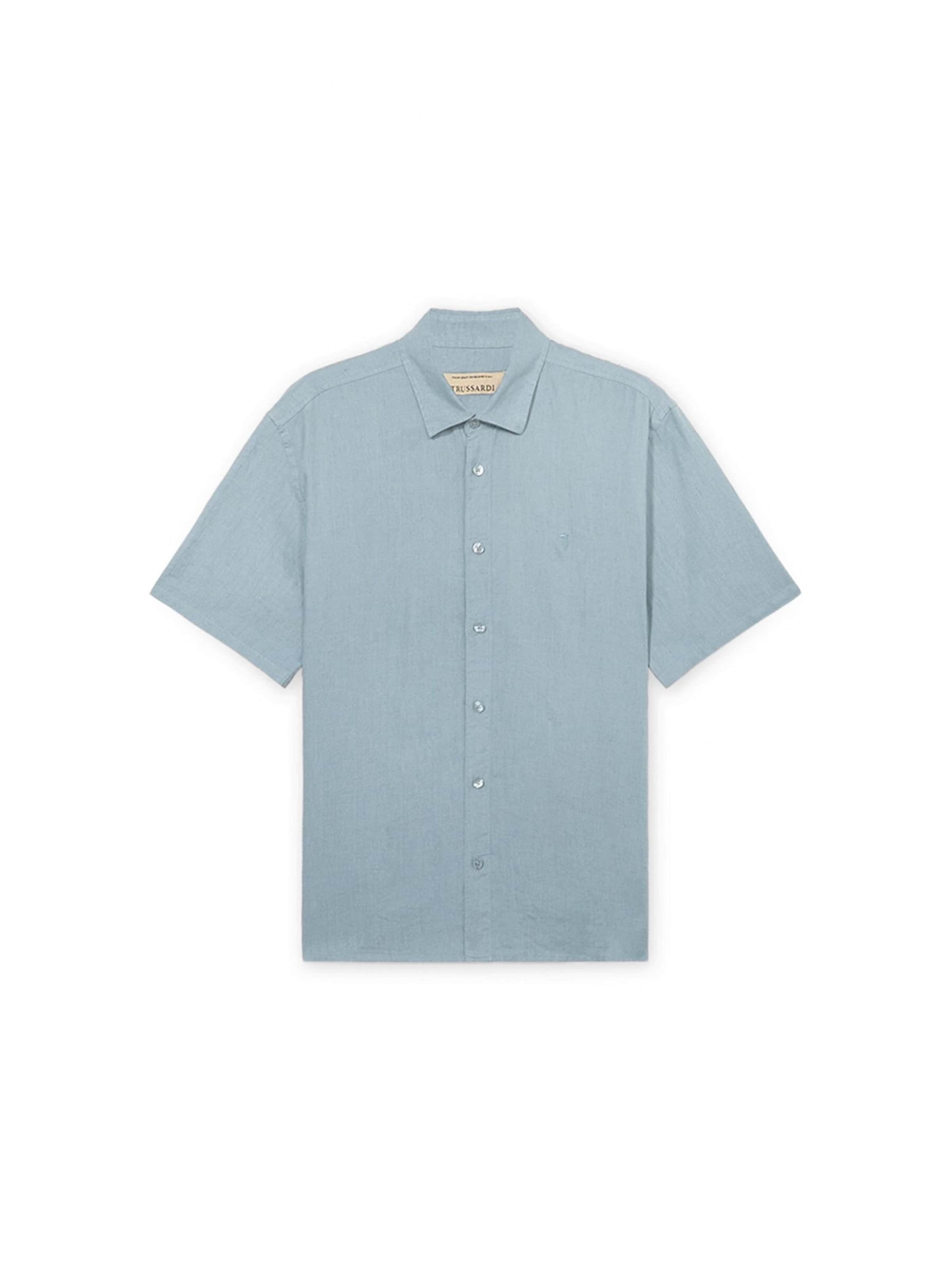 Trussardi Regular Fit Hemd‌‌ in Blau: Vorderseite