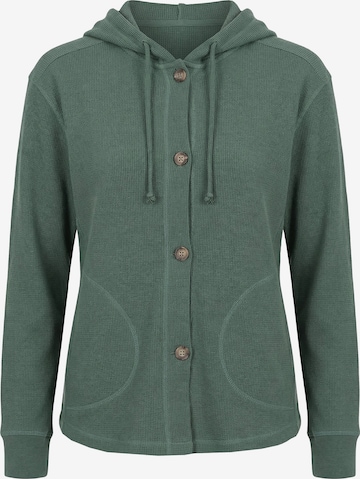 Ulla Popken Sweatjacke in Grün: Vorderseite