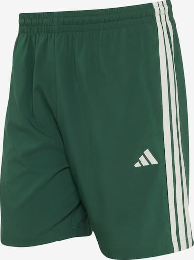 M/įprastas ilgis dydžio Sportinės kelnės 'Essentials Chelsea Lite' iš ADIDAS SPORTSWEAR, spalva – tamsiai žalia / balta, Prekių apžvalga
