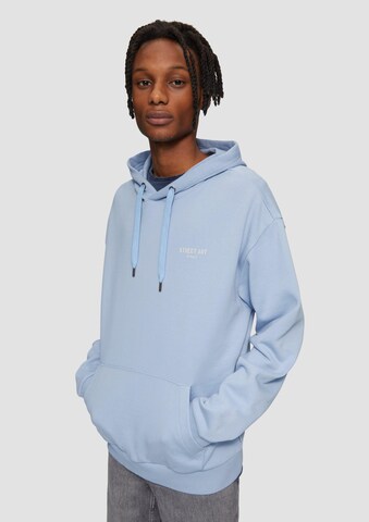 QS Sweatshirt in Blauw: voorkant