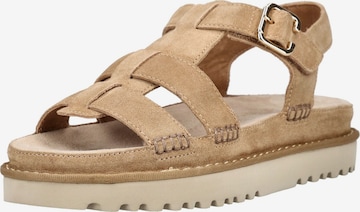 Paul Green Sandalen met riem in Beige: voorkant