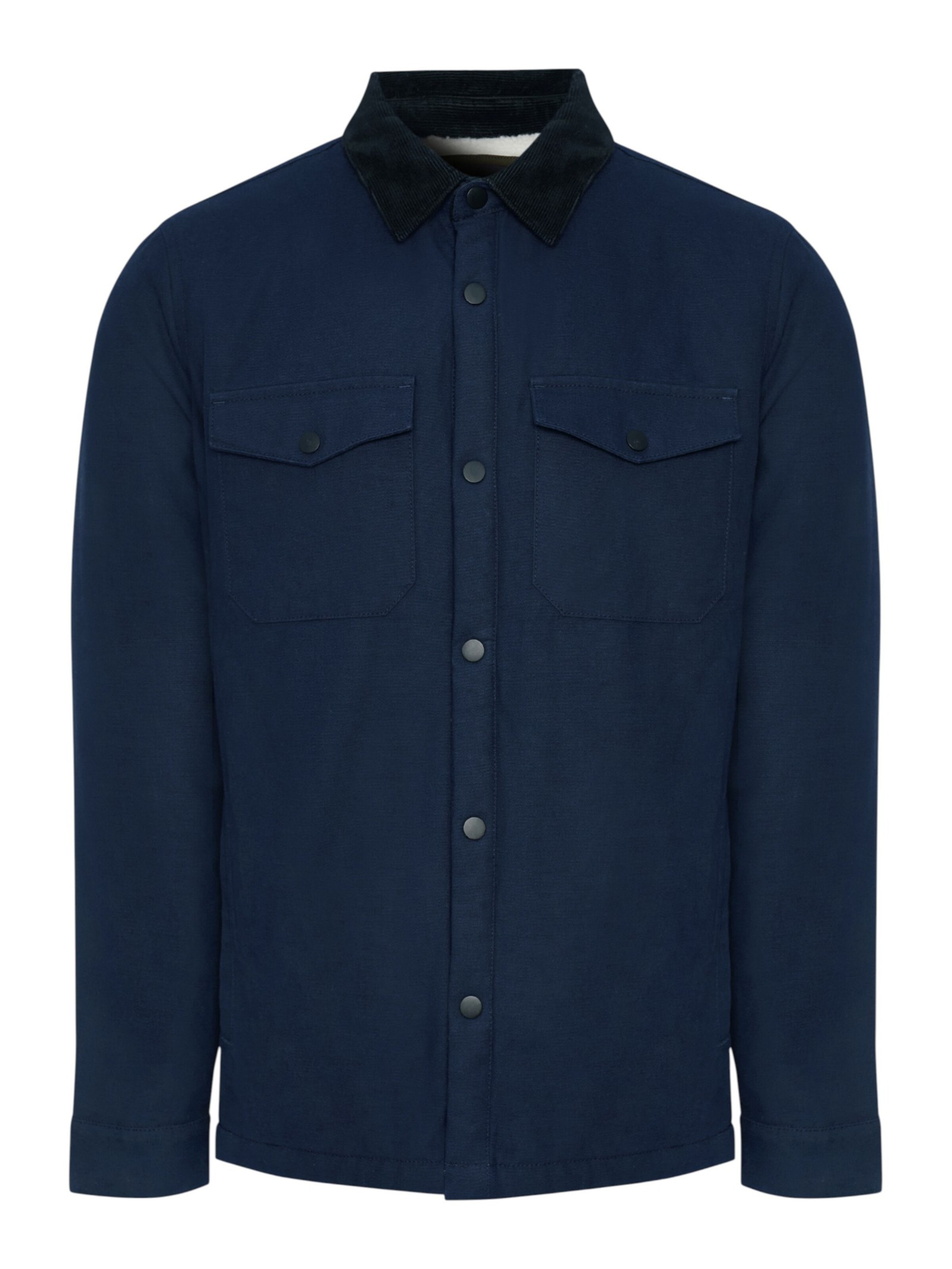 Threadbare Hemdjacke 'Cottage' in Blau: Vorderseite