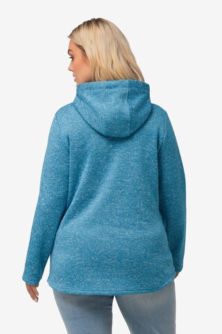 Ulla Popken - Sudadera con cremallera en azul