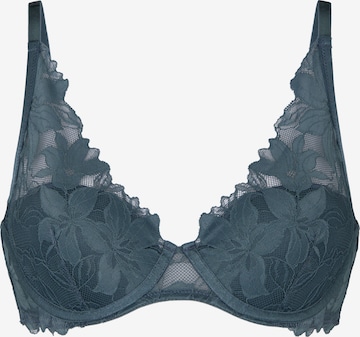 Hunkemöller Klassinen Rintaliivi 'Ingrid' värissä sininen: etupuoli