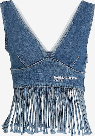 Top KARL LAGERFELD JEANS pe albastru denim, Vizualizare produs