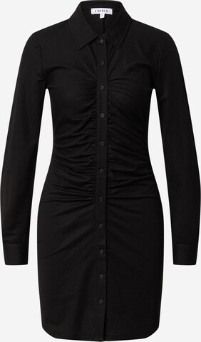 EDITED Платье-рубашка 'Amina' в Черный: спереди