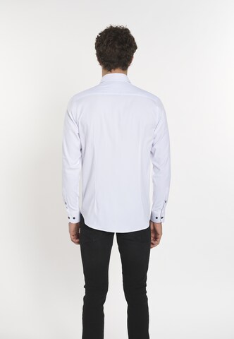 Coupe regular Chemise 'Roman' DENIM CULTURE en blanc