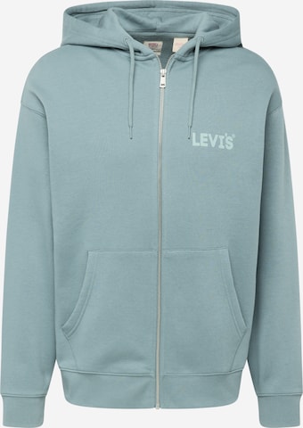 LEVI'S ® Zip-Up Hoodie 'Relaxed Graphic Zipup' in Blue: front