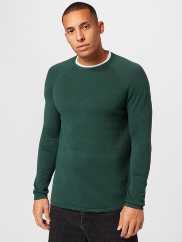 TOM TAILOR DENIM Sweater in Green: front