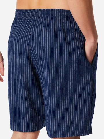 SCHIESSER Pyjamashorts 'Mix & Relax' in Blau: Vorderseite