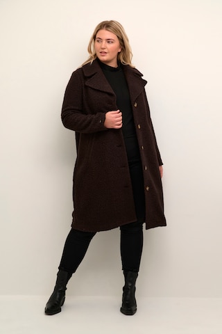 KAFFE CURVE Between-Seasons Coat 'Anni' in Brown