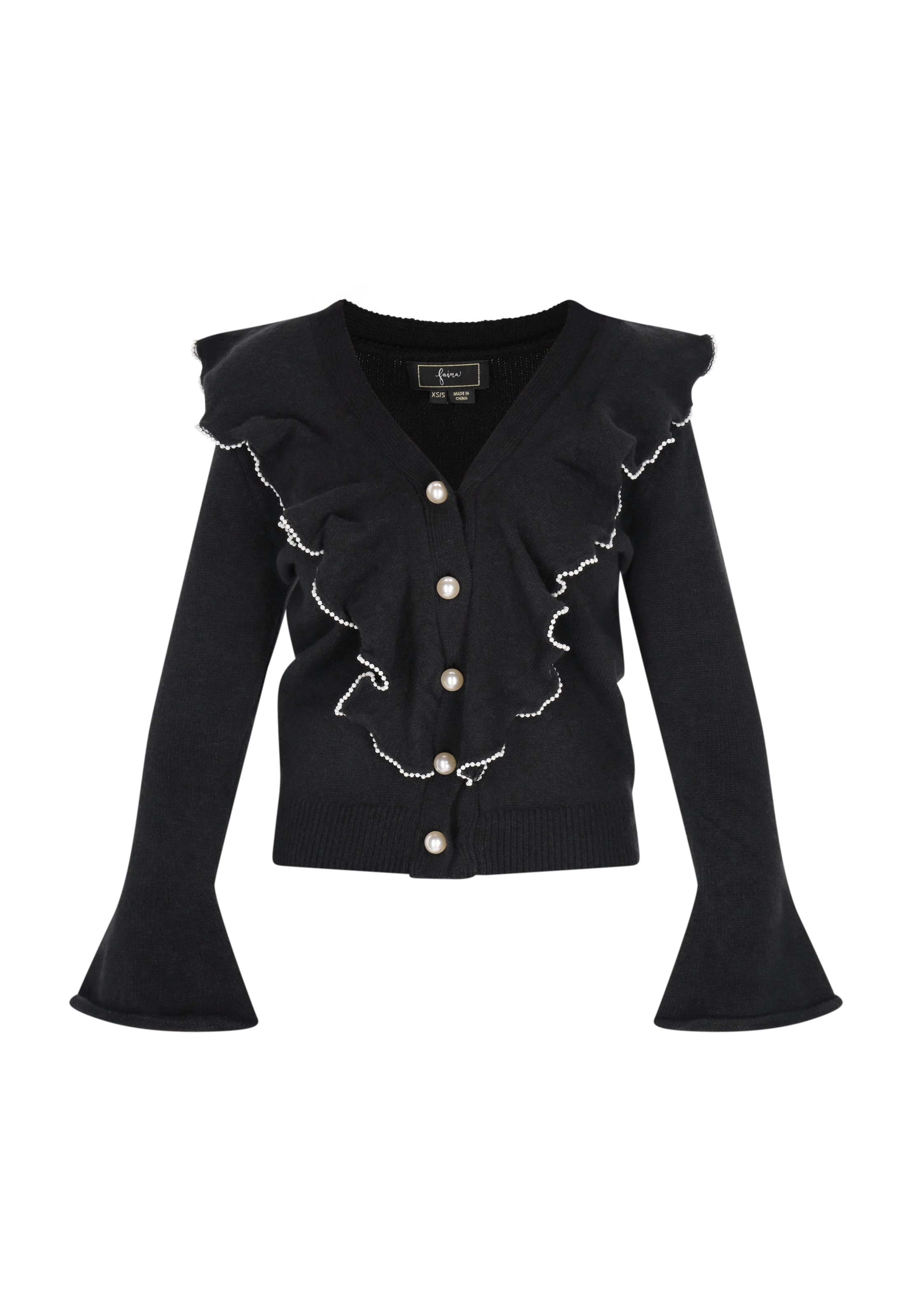 Cardigan faina en noir : devant