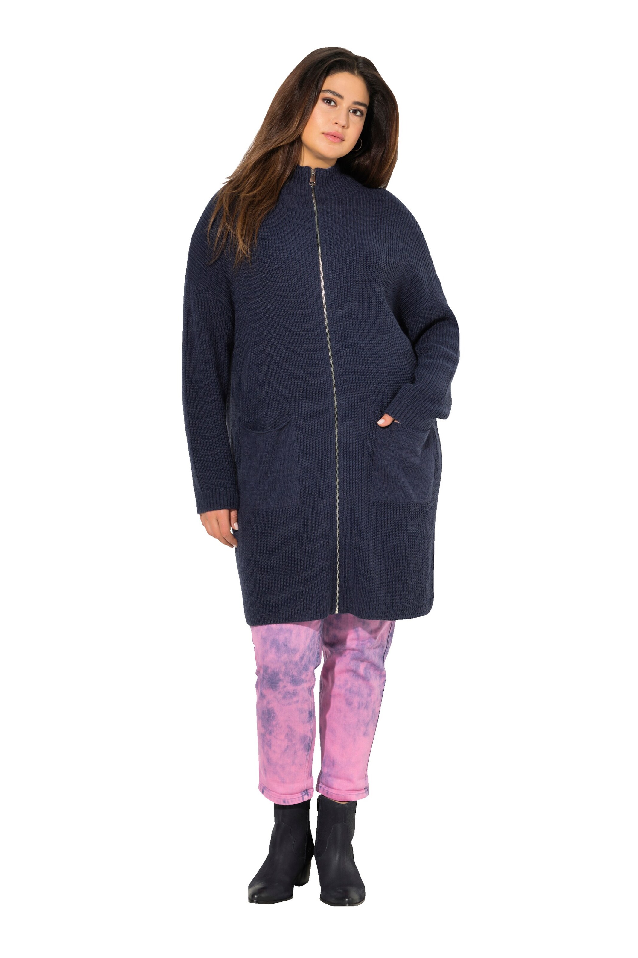 Ulla Popken Strickjacke in Blau