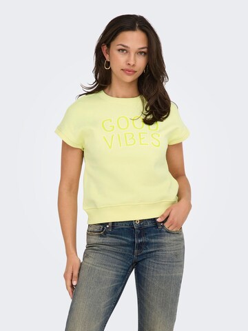ONLY Sweatshirt 'ONLJuliette' i gul: forside