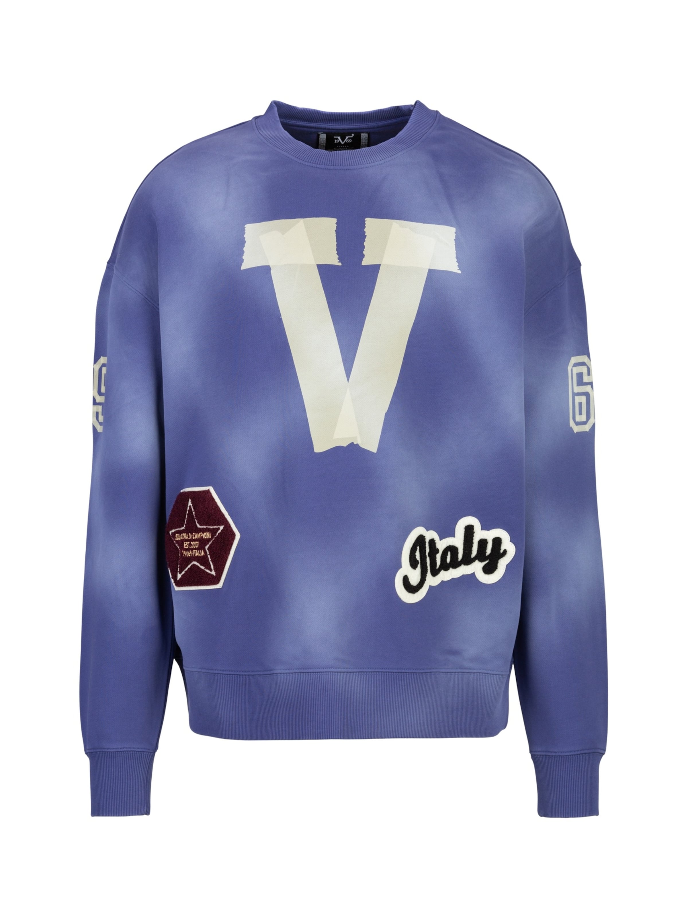 19V69 ITALIA Tréning póló 'Omero' - kék: elől