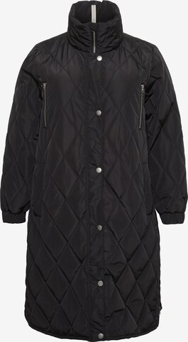 KAFFE CURVE Between-Seasons Coat 'Linda' in Black: front