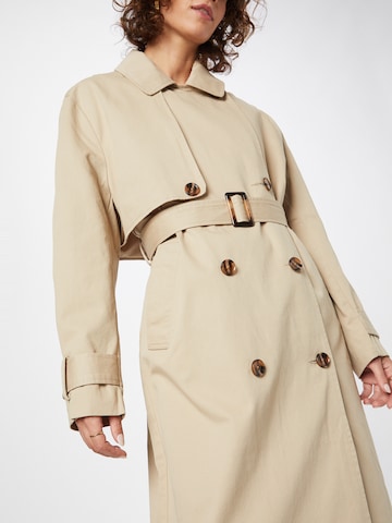 ABOUT YOU Limited Between-Seasons Coat in Beige