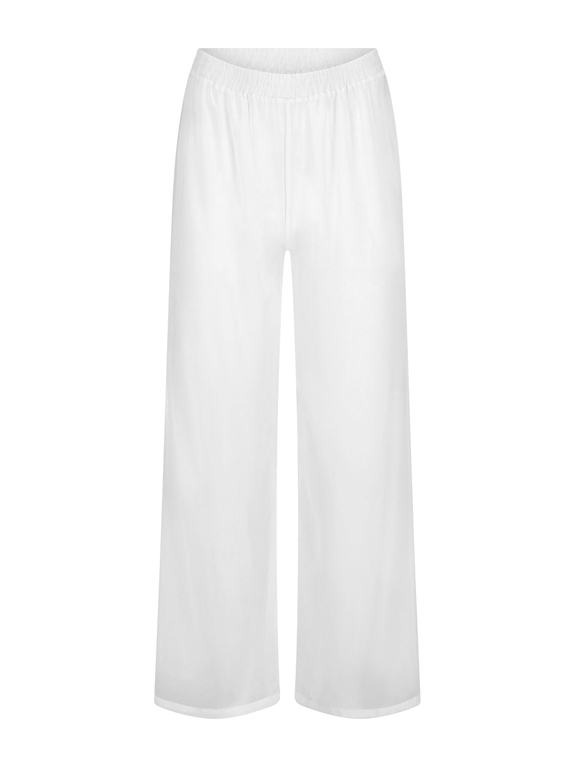 La Michaux Loosefit Pantalon in Wit: voorkant