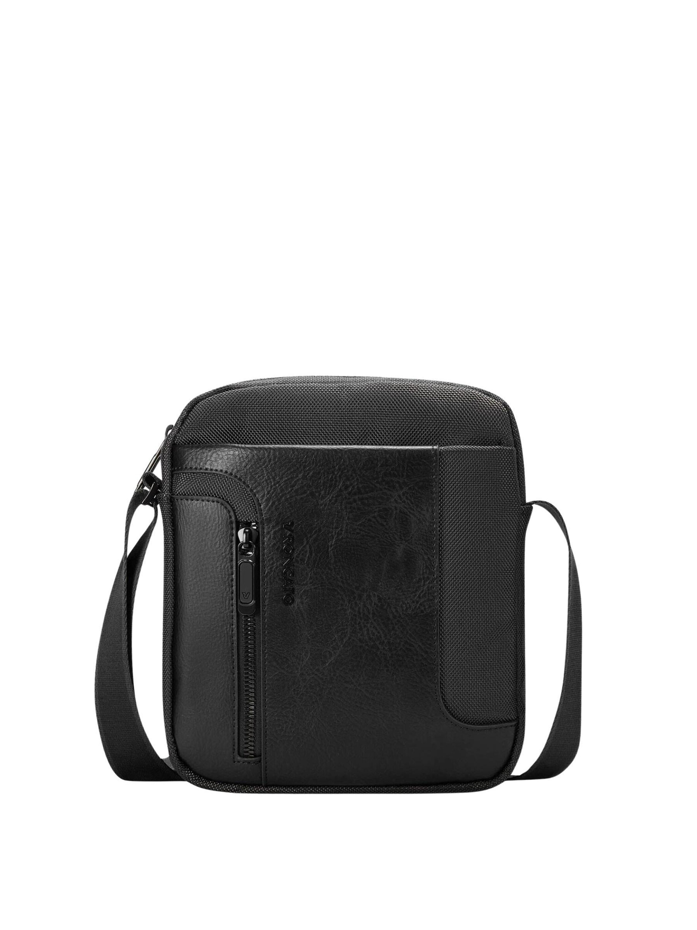 Sac à bandoulière Roncato en noir : devant