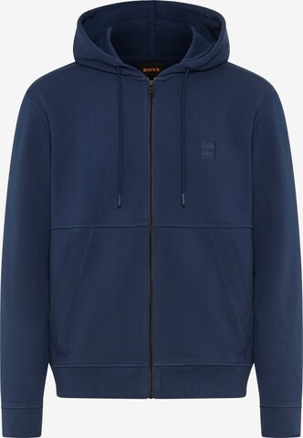 BOSS Sweatjacke 'Zetalky' in Blau: Vorderseite