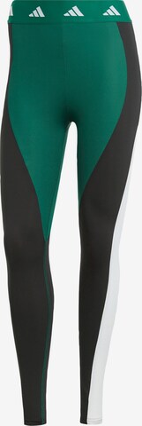 ADIDAS PERFORMANCE Skinny Sportbyxa 'Techfit Colorblock' i svart: framsida