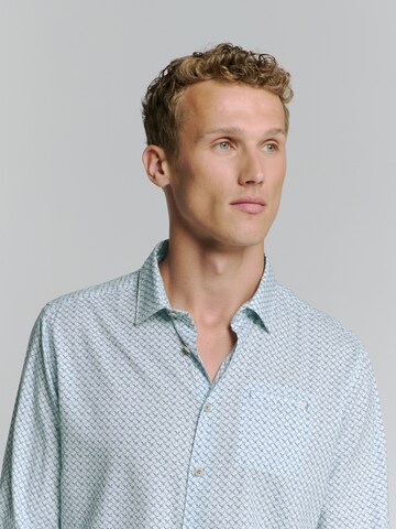 No Excess Regular fit Overhemd in Blauw