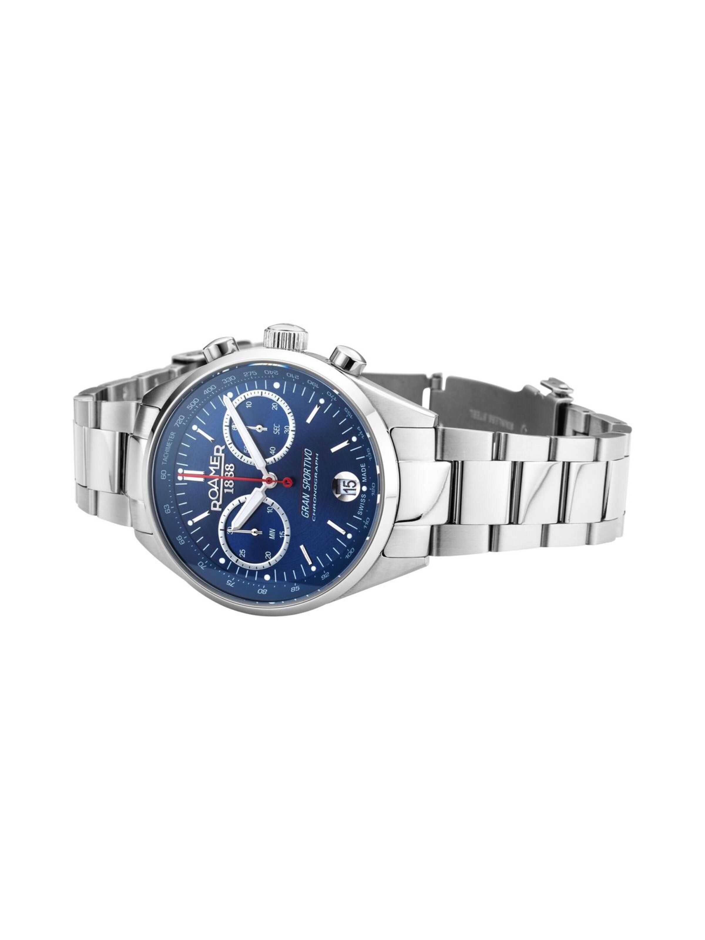Montre à affichage analogique Roamer en bleu