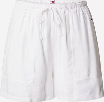 Tommy Jeans Regular Pants in White: front