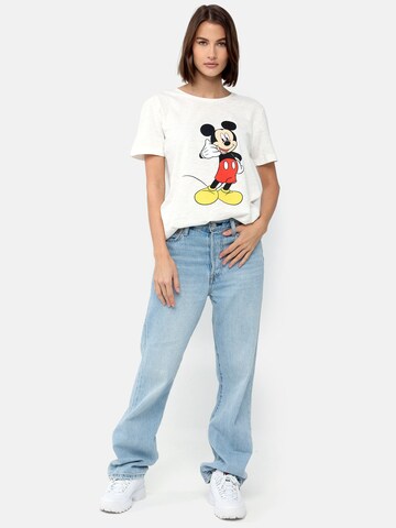 Recovered Тениска 'Mickey Mouse Phone' в бежово
