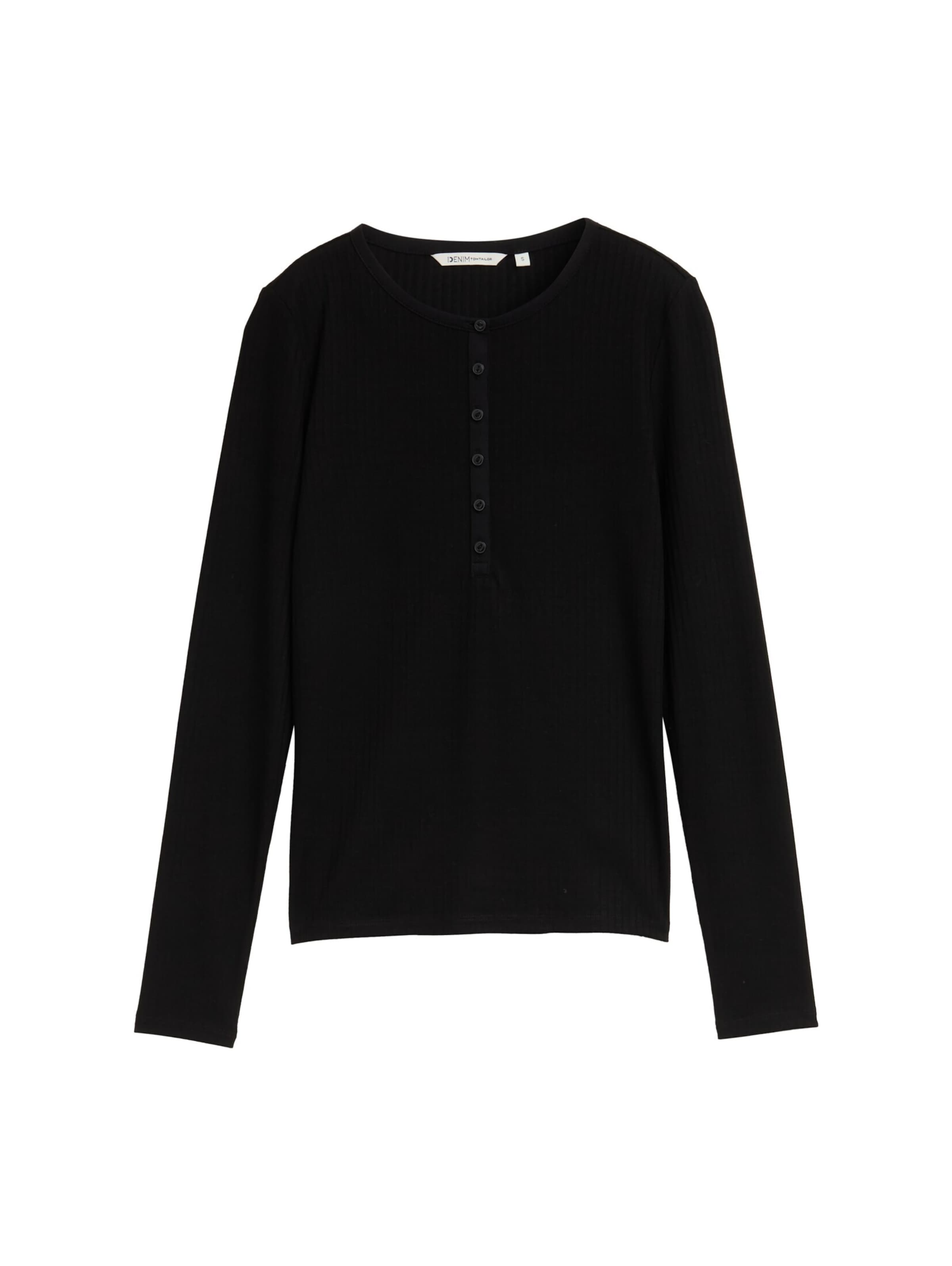 TOM TAILOR DENIM Shirt in Schwarz: Vorderseite