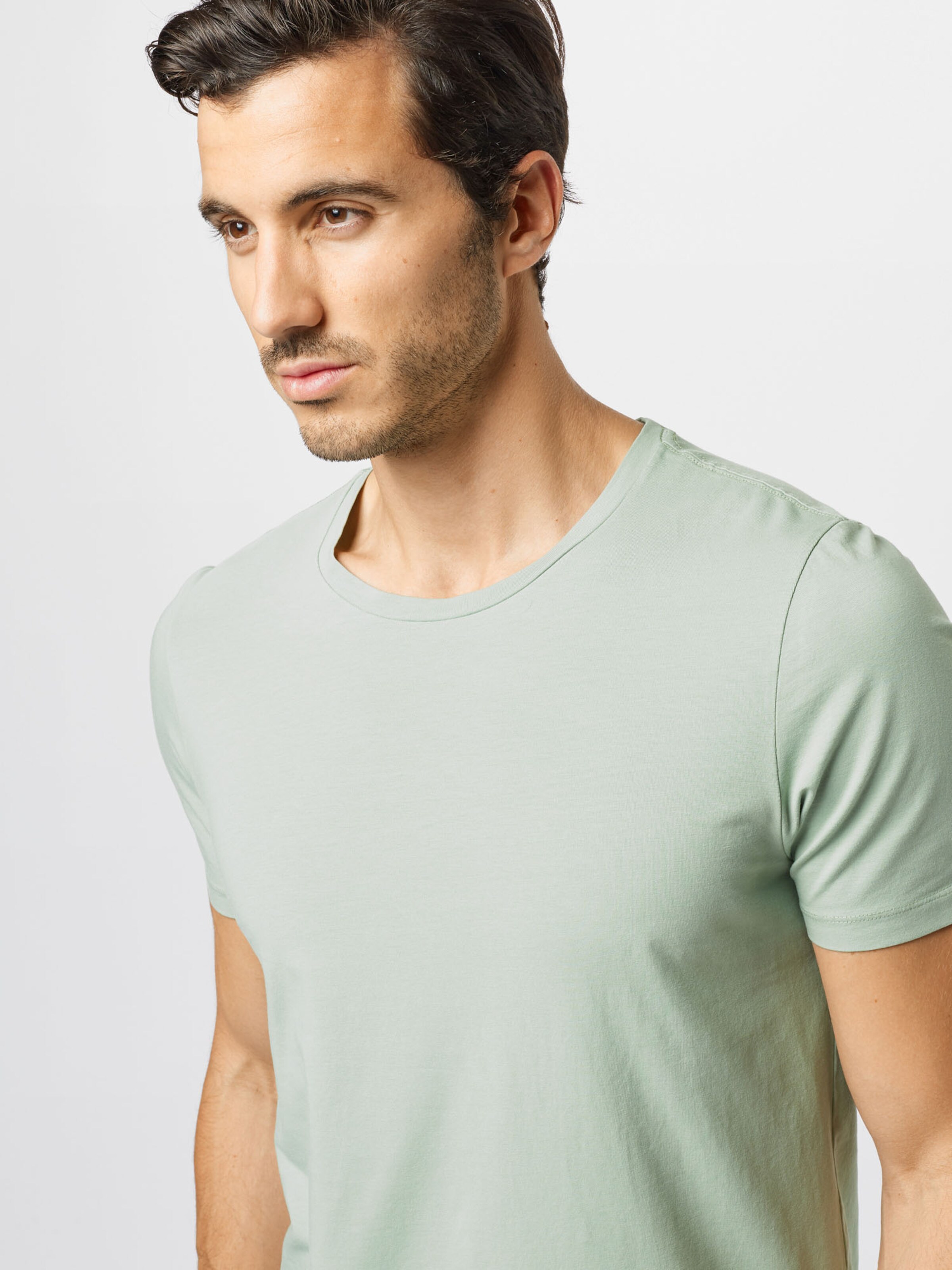 Männer Shirts Oscar Jacobson T-Shirt 'KYRAN' in Mint - ET99227