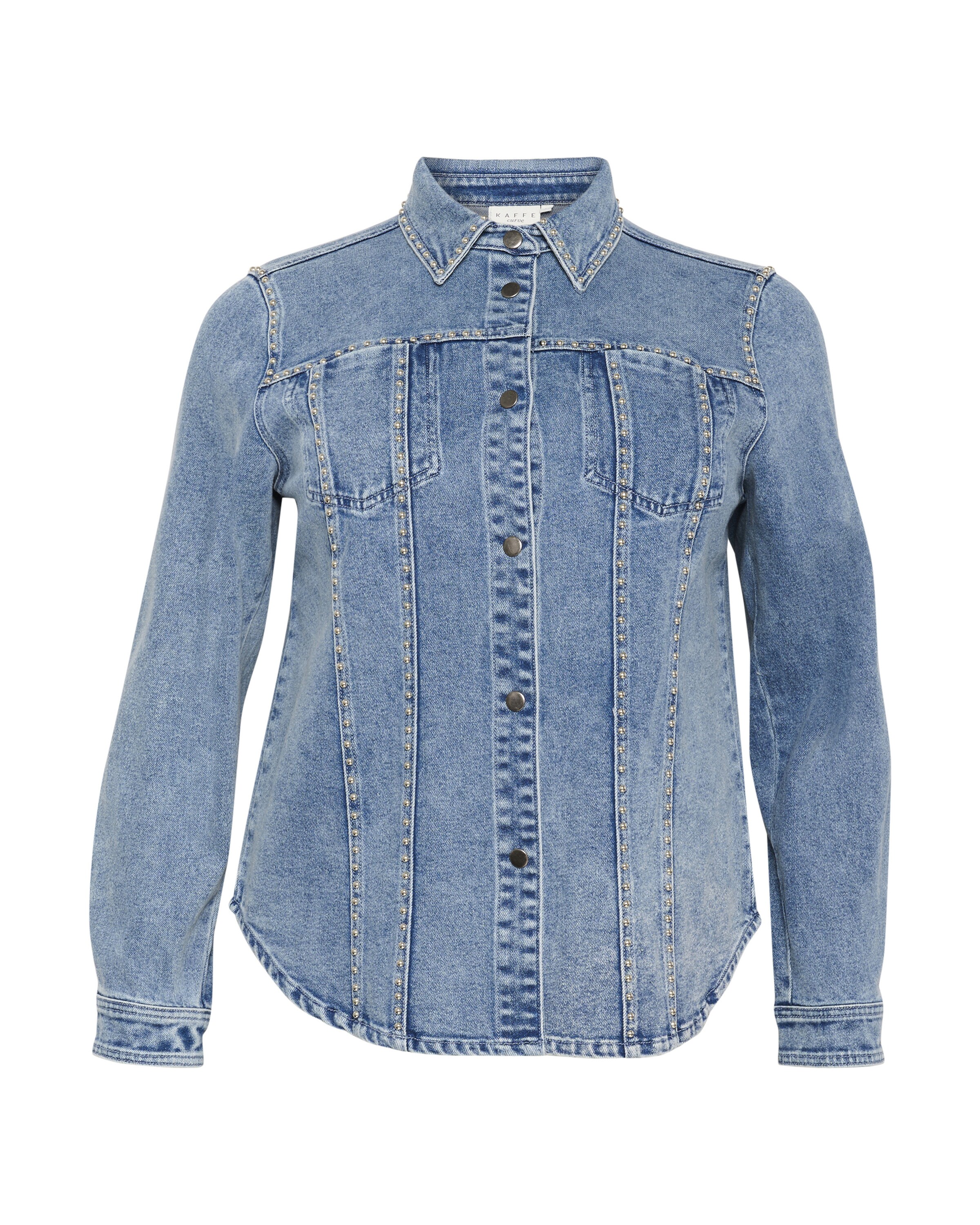 KAFFE CURVE Between-Season Jacket 'Darina' in Blue: front