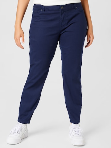 Regular Pantalon chino 'HOT SEVEN' Vero Moda Curve en bleu : devant